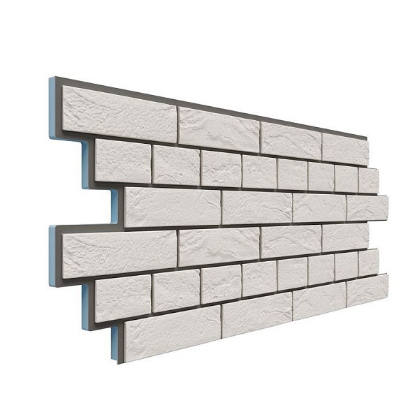 Фасадная термопанель Доломит Венецианский кирпич 20 мм Белый купить в Юрьев-Польском