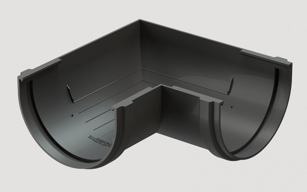 Угловой элемент 90˚ПВХ Docke STANDART серый купить в Юрьев-Польском