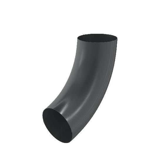 Водосток Aquasistem, система 125x90 - Колено трубы RAL 7024 Тёмно-серый купить в Юрьев-Польском