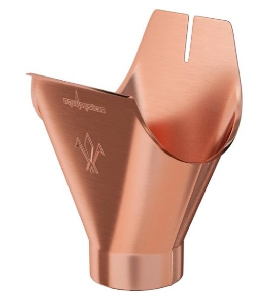 Водосток Aquasistem, система 125x90 - Воронка желоба медная купить в Юрьев-Польском