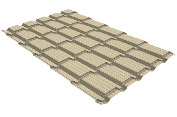 Металлочерепица GL квадро профи 0,45 PE RAL 1015 светлая слоновая кость купить в Юрьев-Польском