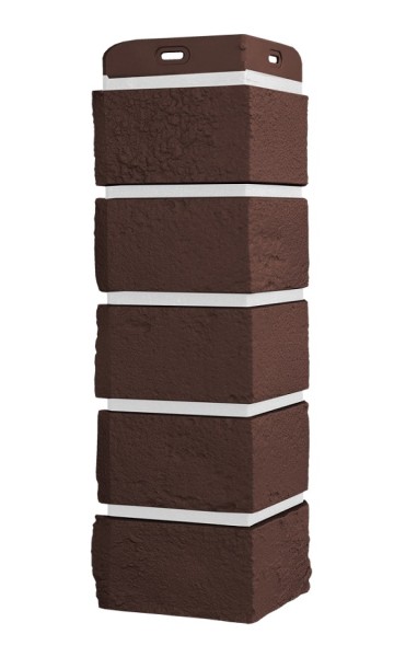 Угол Grand Line состаренный кирпич Элит каштан, ШОВ белай купить в Юрьев-Польском