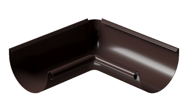 Угол внутренний 90° D125 Döcke STAL PREMIUM Шоколад, (RAL 8019) купить в Юрьев-Польском