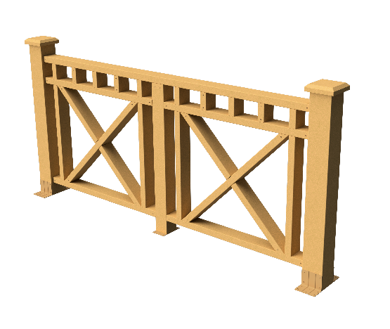 Ограждения декоративное ДПК GRINDERDECO Виктория песчаник купить в Юрьев-Польском