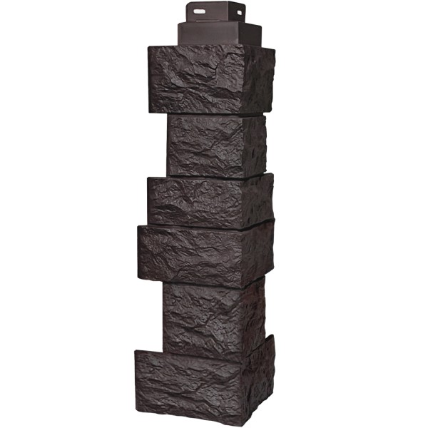 Угол наружный FineBer “Дикий камень” Коричневый купить в Юрьев-Польском