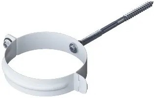 Водосток Альта-Профиль Метал – Хомут трубы металлический (белый) купить в Юрьев-Польском