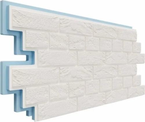 Термосайдинг Доломит Венецианский Кирпич 40 мм Белоснежный купить в Юрьев-Польском