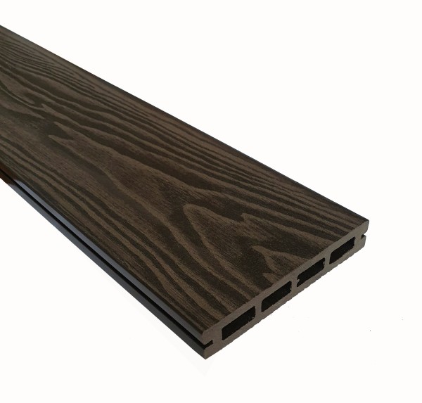 Террасная доска из ДПК Terrapol Смарт 3D Пустотелая с пазом Венге Соренто купить в Юрьев-Польском