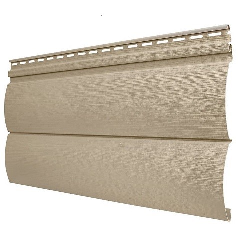 Виниловый сайдинг Tecos - Оцилиндрованный брус двойной (под бревно), Кофе с молоком купить в Юрьев-Польском