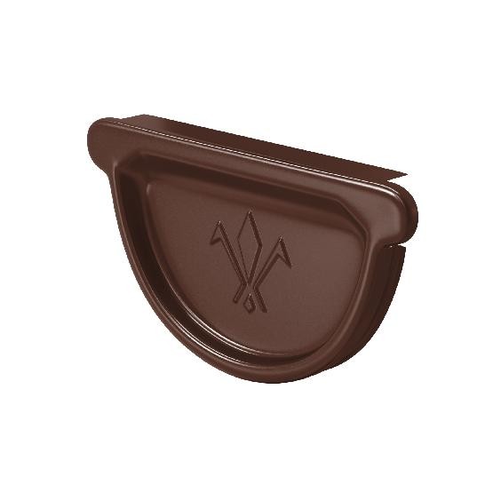 Водосток Aquasistem, система 150/100 - Заглушка универсальная с резиновым уплотнителем RAL 8017 Коричневый купить в Юрьев-Польском