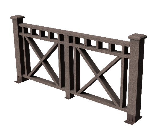 Ограждения декоративное ДПК GRINDERDECO Виктория венге купить в Юрьев-Польском