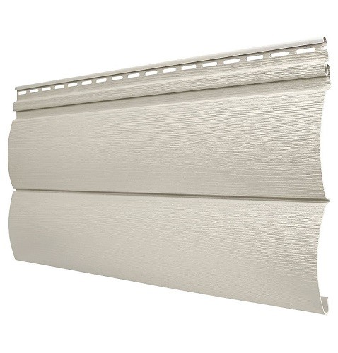 Виниловый сайдинг Tecos - Оцилиндрованный брус двойной (под бревно), Слоновая кость купить в Юрьев-Польском