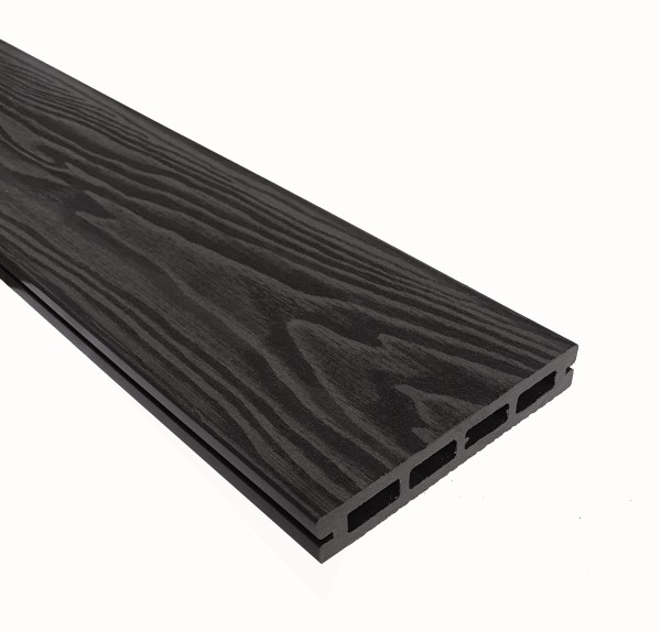 Террасная доска из ДПК Terrapol Смарт 3D Пустотелая с пазом Черное дерево купить в Юрьев-Польском