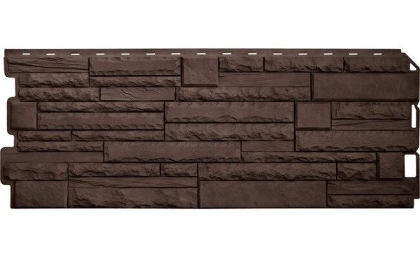 Фасадная панель Альта-Профиль Скалистый камень ЭКО Коричневый купить в Юрьев-Польском