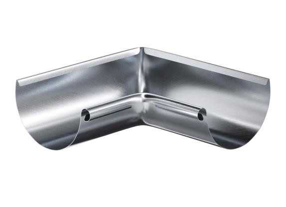 Водосток Aquasistem, Система 125x90 - Угол желоба внутренний оцинковка 90° купить в Юрьев-Польском