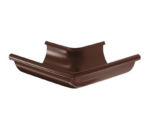 Водосток Aquasistem, система 150/100 - Угол желоба, наружный 90° RAL 8017 Коричневый купить в Юрьев-Польском