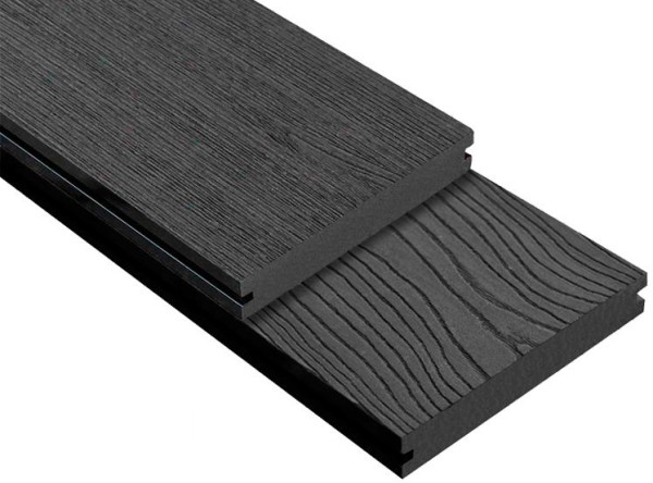 Террасная доска ДПК Outdoor 3D полнотелая STORM/OCEAN BLACK черная купить в Юрьев-Польском