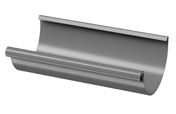 Желоб полукруглый D125 3 м Döcke STAL PREMIUM Графит, (RAL 7024) купить в Юрьев-Польском