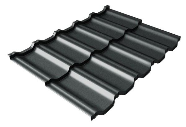 Металлочерепица модульная Квинта Uno Grand Line c 3D резом 0,5 Atlas RAL 7016 антрацитово-серый купить в Юрьев-Польском