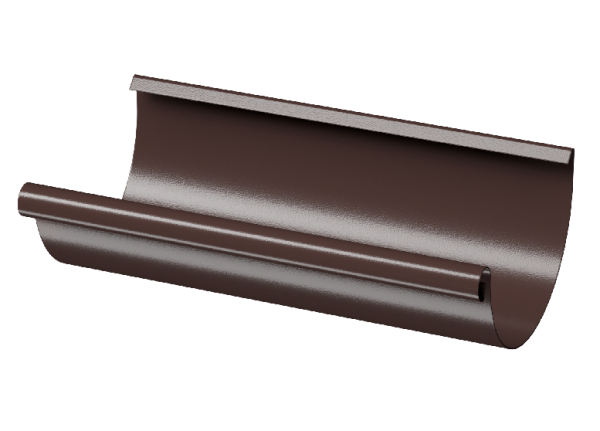 Желоб полукруглый D125 3 м Döcke STAL PREMIUM Шоколад, (RAL 8019) купить в Юрьев-Польском