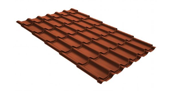 Металлочерепица классик GL 0,5 GreenCoat Pural RR 750 кирпично-красный (RAL 8004 терракота) купить в Юрьев-Польском