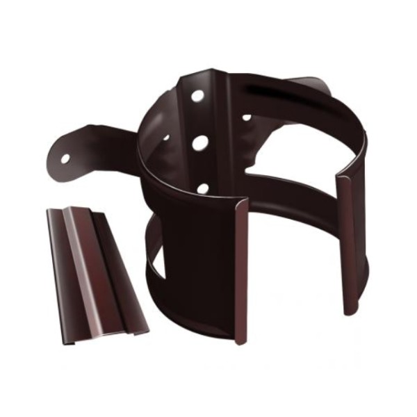 Водосток Grand Line 150x100 – Хомут трубы (на дерево) RAL 8017 купить в Юрьев-Польском