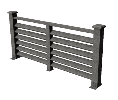 Ограждения декоративное ДПК GRINDERDECO Босфор серый базальт