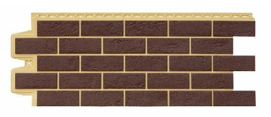 Фасадная панель Grand Line Состаренный кирпич Элит каштан, ШОВ песочный купить в Юрьев-Польском