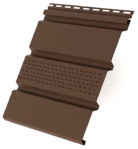 Софит с центральной перфорацией, коричневый купить в Юрьев-Польском