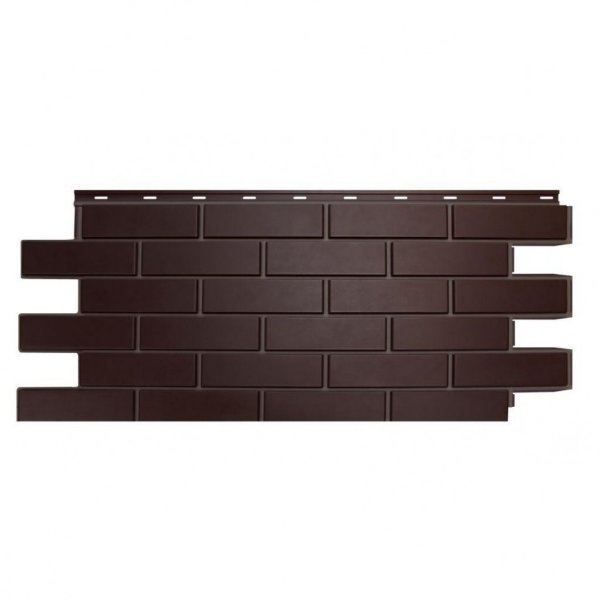 Фасадная панель Nordside, Гладкий Кирпич, Темно-коричневый купить в Юрьев-Польском