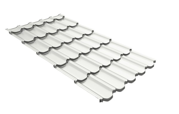 Металлочерепица квинта плюс с 3D резом 0,45 PE RAL 9003 сигнальный белый купить в Юрьев-Польском