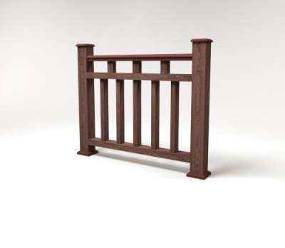 Ограждение из ДПК FG1 шоколад