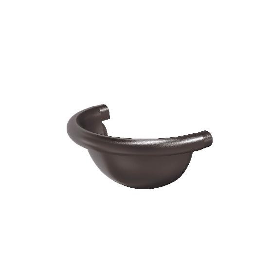 Водосток Aquasistem, Система 150/100 - Заглушка универсальная полукруглая RR 32 Тёмно-коричневый matt купить в Юрьев-Польском