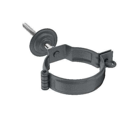 Водосток Aquasistem, Система 125/90 - Декоративный хомут c метизом в сборе RR 23 Маренго matt купить в Юрьев-Польском