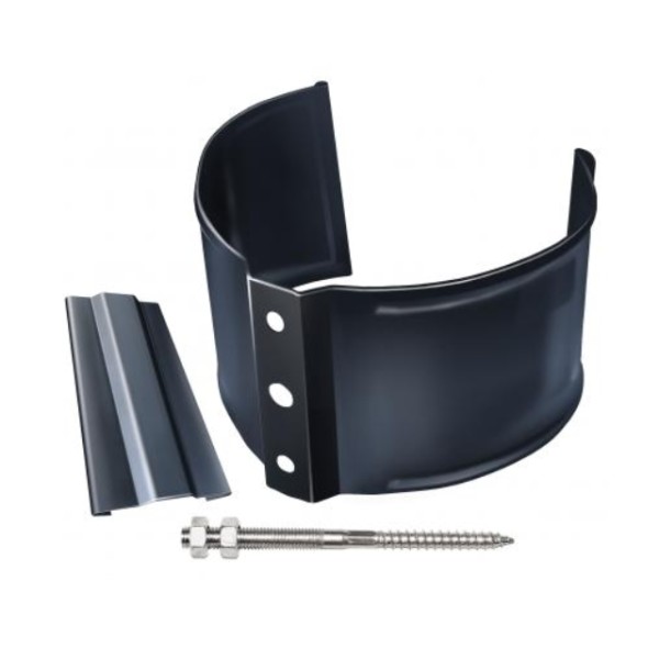 Водосток Grand Line 125x90 – Хомут трубы (на кирпич) RAL 7024 купить в Юрьев-Польском