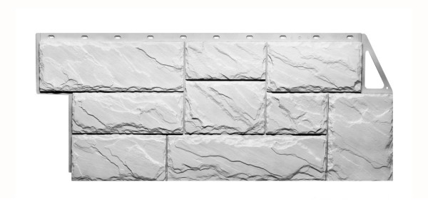 Фасайдинг Серия «Камень крупный»   Мелованный белый купить в Юрьев-Польском