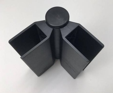 Угловой элемент поворотный, пластиковый от 60° до 300° для доски 150х25 мм из ДПК чёрный Holzhof купить в Юрьев-Польском