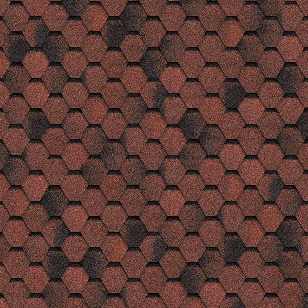 Гибкая черепица Shinglas, серия Финская,коллекция Соната – Красный купить в Юрьев-Польском