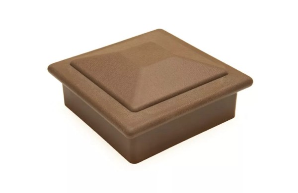 Крышка верхняя фигурная ПВХ для столба Deckart 100х100 Шоколад купить в Юрьев-Польском