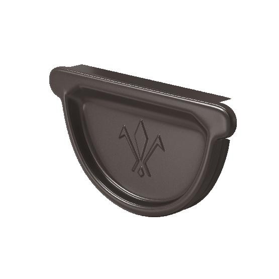 Водосток Aquasistem, система 125x90 -  Заглушка универсальная с резиновым уплотнителем RR 32 Тёмно Коричневый купить в Юрьев-Польском