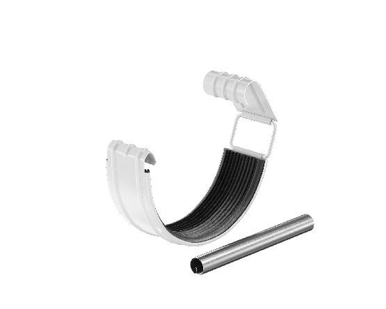 Водосток Aquasistem, система 150x100 - Соединитель желоба с резиновым уплотнителем RR 20 Мраморно-белый купить в Юрьев-Польском