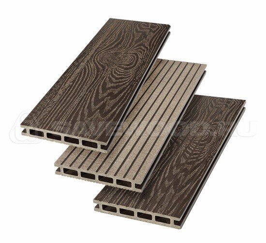 Террасная доска из ДПК SW Carpinus (T) — двухсторонняя темно-коричневый купить в Юрьев-Польском