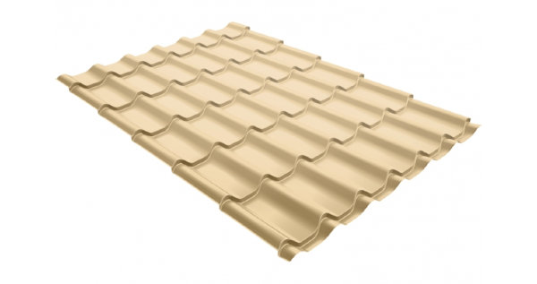 Металлочерепица классик 0,5 Satin RAL 1014 слоновая кость купить в Юрьев-Польском