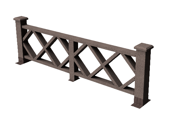 Ограждения декоративное ДПК GRINDERDECO Миллениум венге купить в Юрьев-Польском