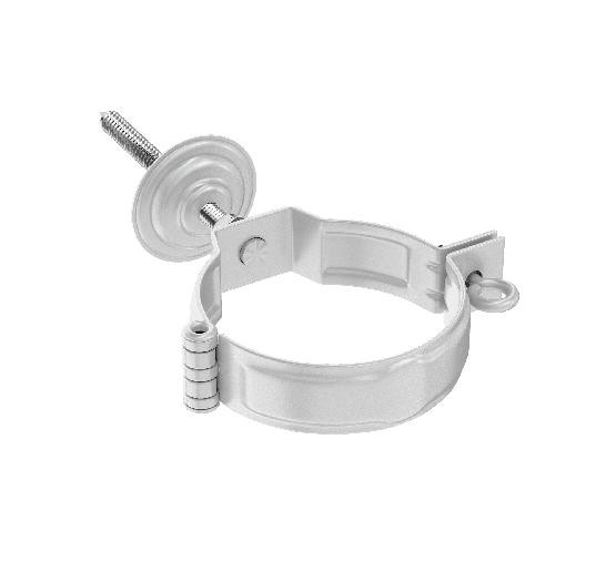 Водосток Aquasistem, система 125x90 - Комплект крепления трубы RR 20 Мраморно-белый купить в Юрьев-Польском