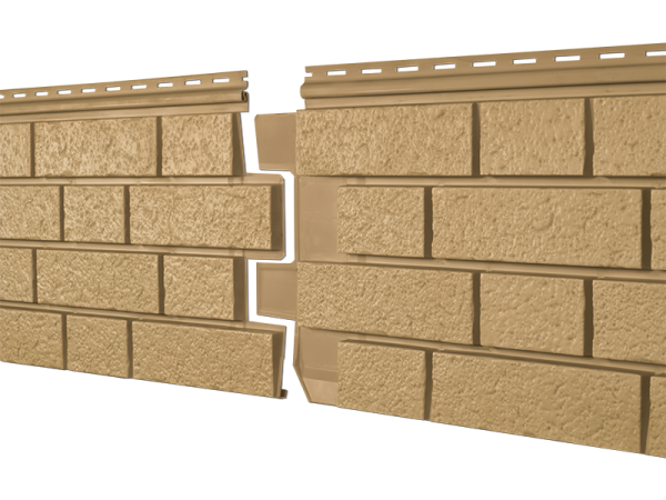 Фасадная панель Ю-пласт Стоун Хаус S-Lock Клинкер горчичный купить в Юрьев-Польском