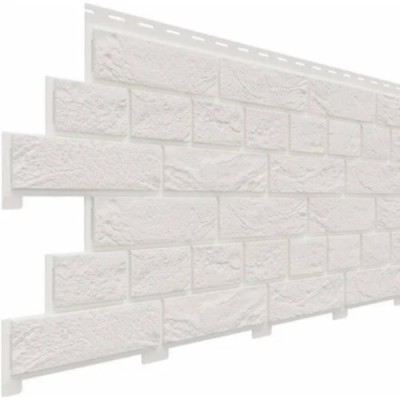 Фасадная панель Доломит Кирпич Славянка Белоснежный