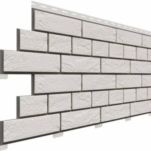 Фасадная панель Доломит Кирпич Славянка Белый купить в Юрьев-Польском