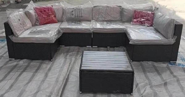 Диван-Трансформер AFINA модульный плетеный из иск. ротанга YR822D Brown/Beige купить в Юрьев-Польском