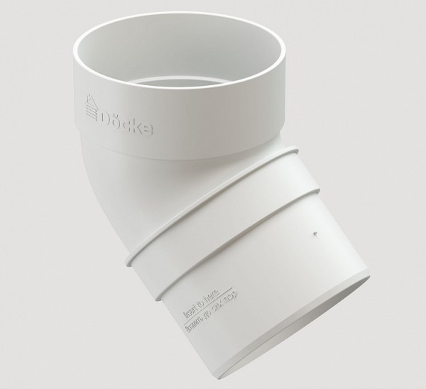 Колено 45˚ПВХ Docke STANDART пломбир купить в Юрьев-Польском